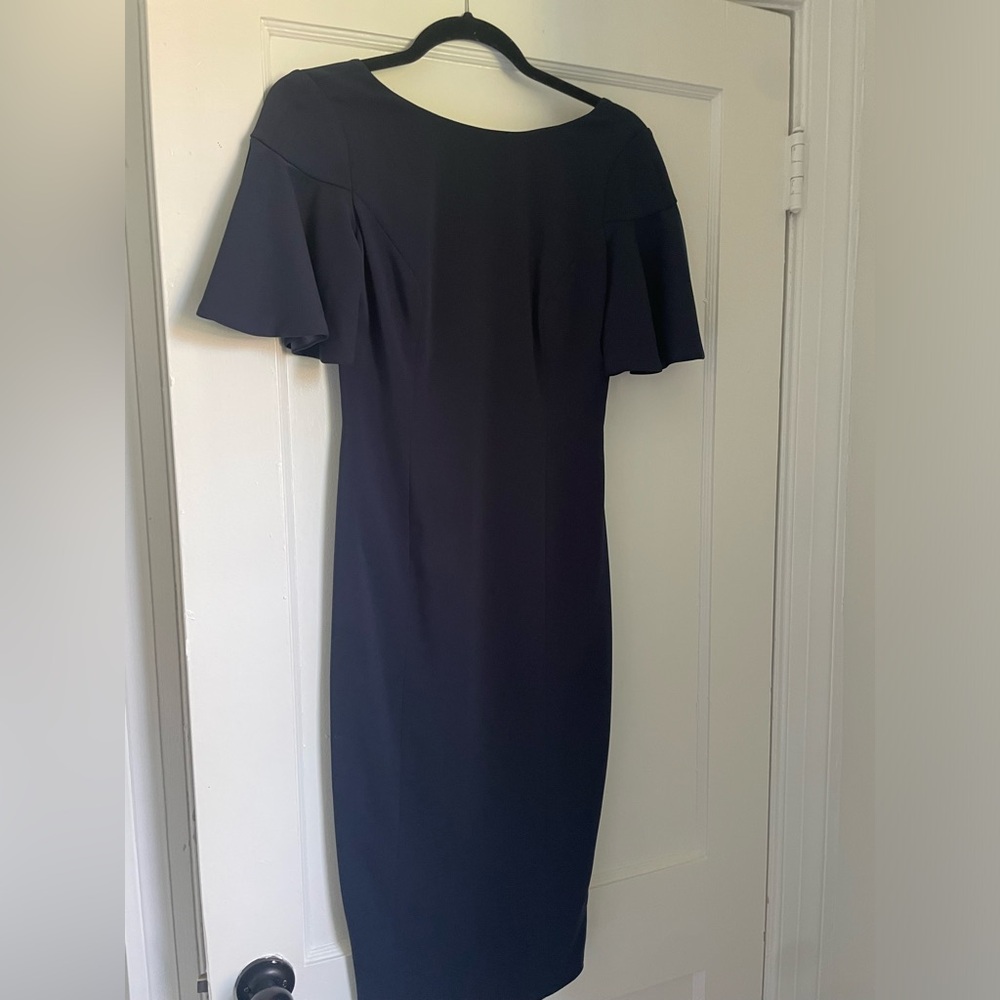 Jay Godfrey Navy Blue Midi dress, Sz 2